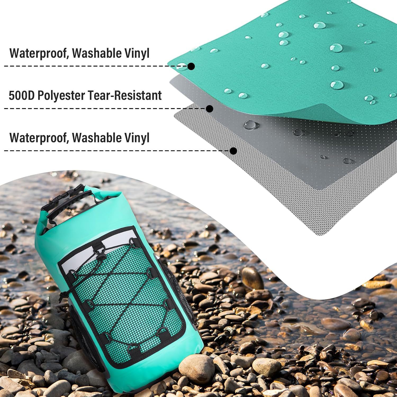 25L Waterproof Backpack Swimmi - đánh giá và giá Dry Bag Roll Top